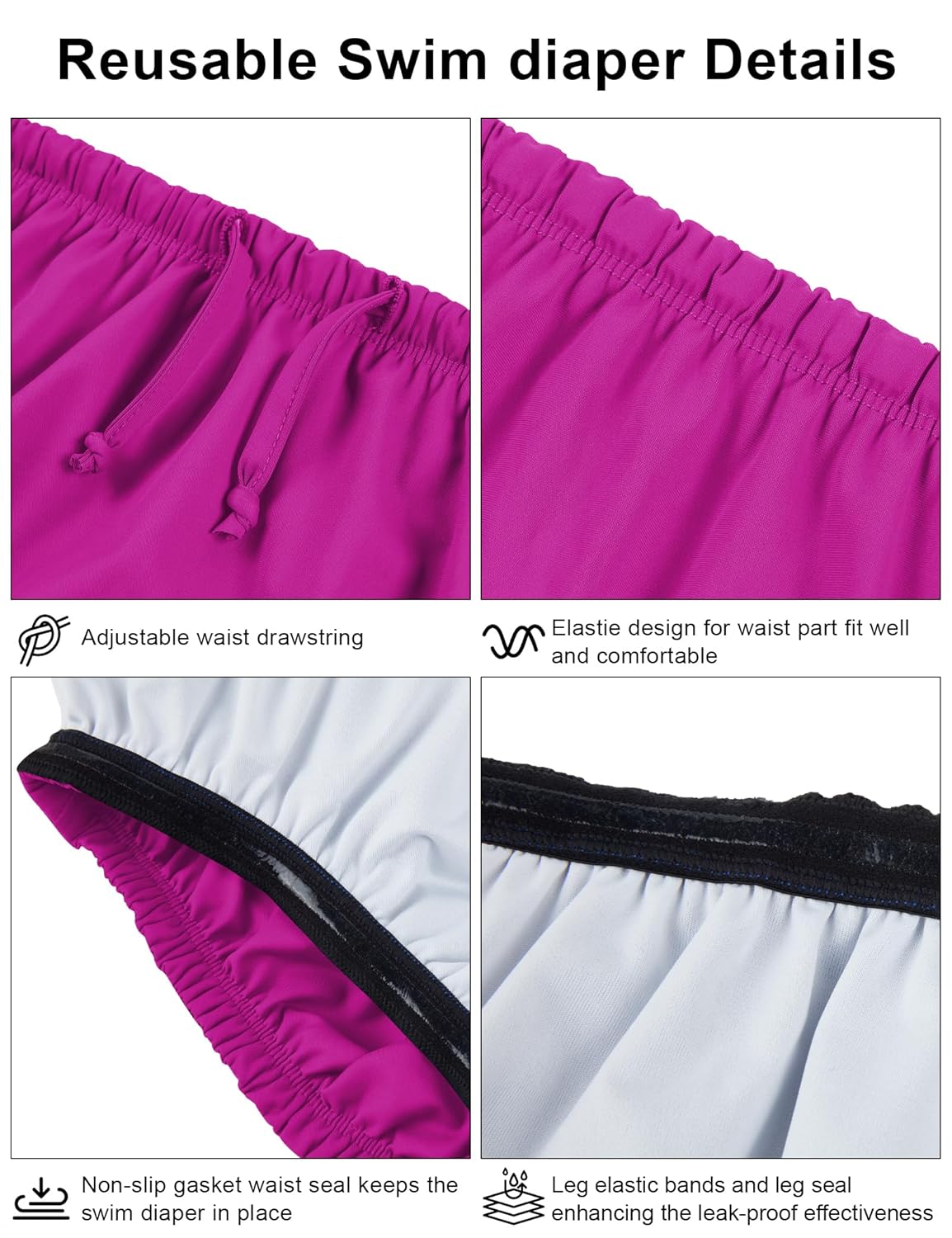 Youth Special Needs Reusable Swim Diapers Swimwear for Incontinence Diaper Covers Waterproof,Leakproof, Unisex
