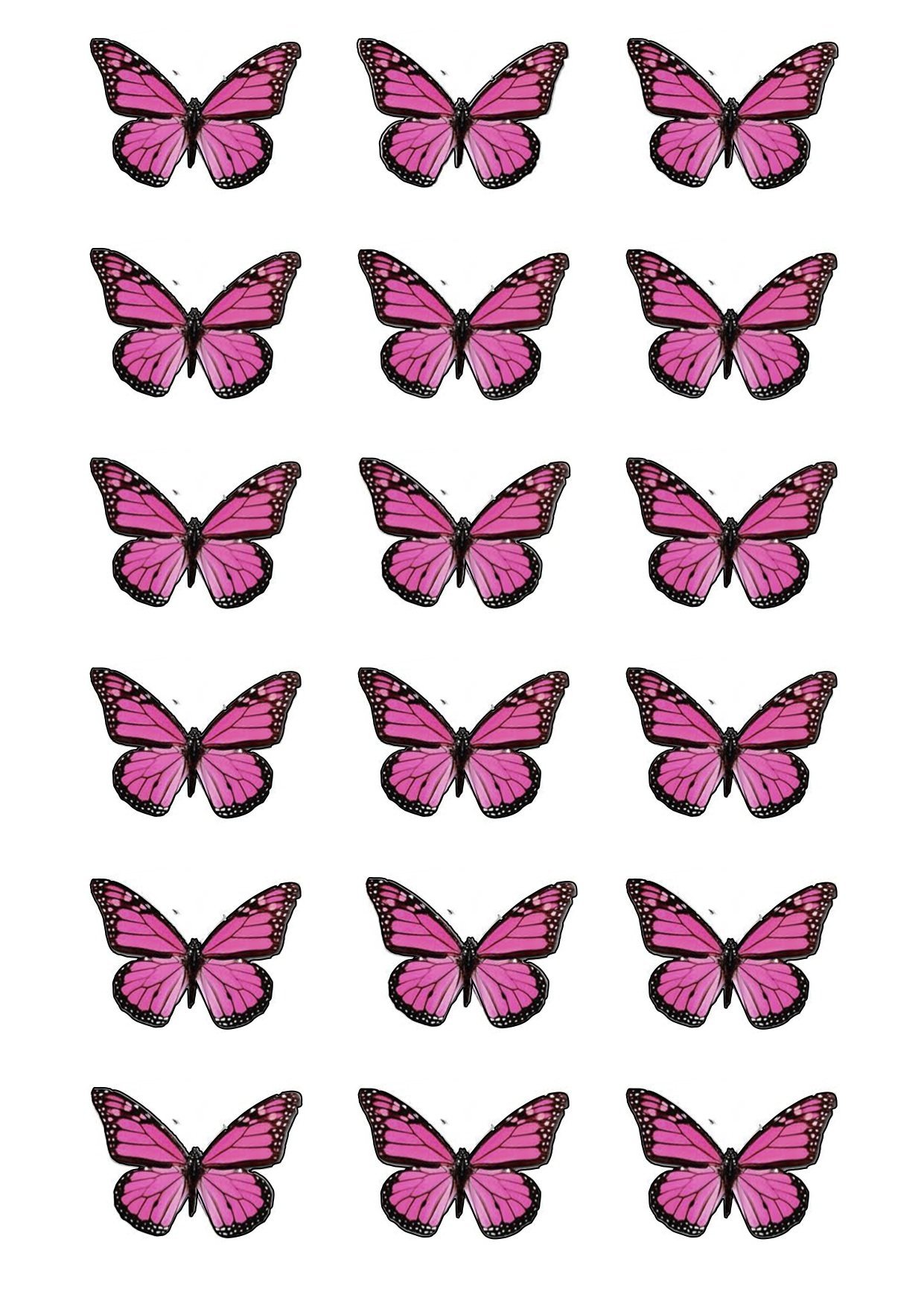 18 ROSA Monarca COMESTIBLE Mariposa Torta Topper Decoración por Topped Off  : Amazon.es: Alimentación y bebidas