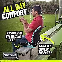 Vista 4 de STRONGBACK Lumbar Support Stadium Seat for Bleachers – Ergonomic Chair with Back Support for Adults & All-Day Comfort