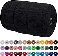 Vista 146 de JeogYong Cordón de macramé de un solo hilo 1mm x 426 yardas (1279 pies) Cuerda de algodón suave Hilo de macramé de 1 mm, suministros de macramé