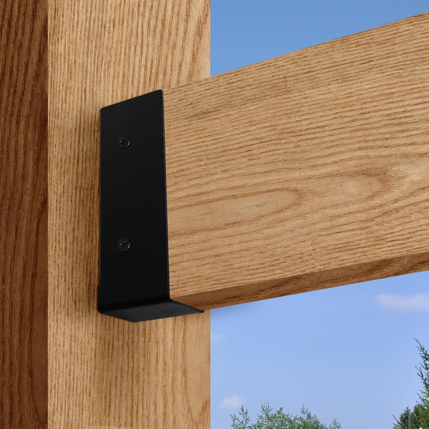 Concealed Joist Hanger 24PCS,2"" x6 Joist Brackets,Framing Bracket,Railing Brackets,Q235B Steel Powder-Coated Joist Bracket Fit for 2"" x6 Beam,Swing, Handrail,Fence