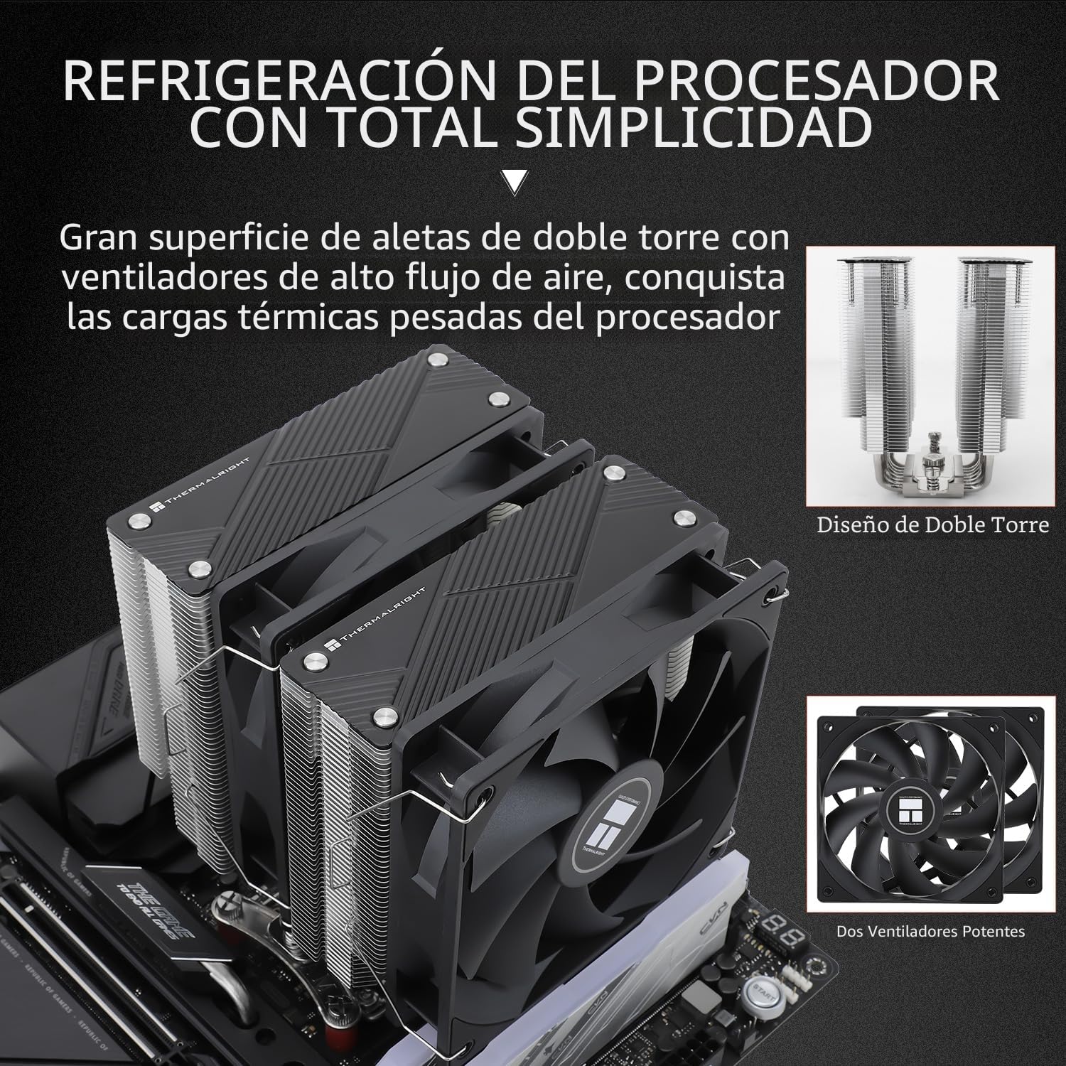 Thermalright Phantom Spirit 120 - Enfriador de aire para CPU, 7 Heatpipes, doble 120 mm TL-C12B V2 PWM, para AMD AM4 AM5/Intel lga1700/1851/115x/1200/2011, enfriador de PC