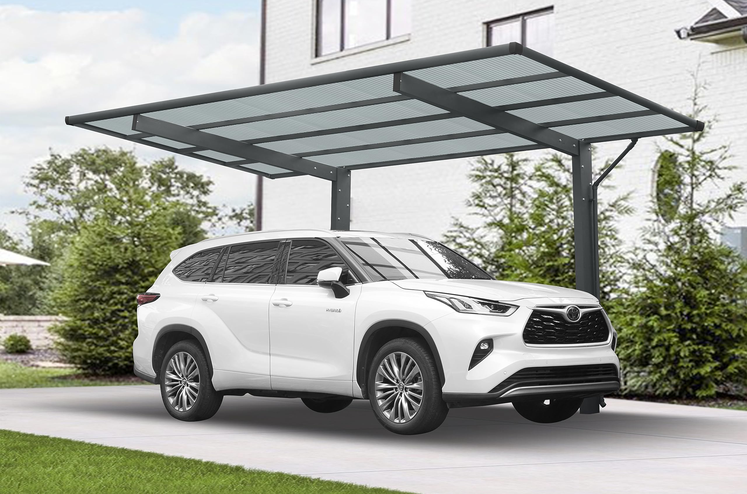 Ximax Einzelcarport Wing – Anthrazit, 531 x 275 cm