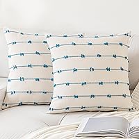 Vista 11 de Juego de 2 fundas de almohada bohemias de 12 x 20 pulgadas, modernas, rústicas, decorativas, cuadradas, neutrales, para sofá, cama, beige y marrón