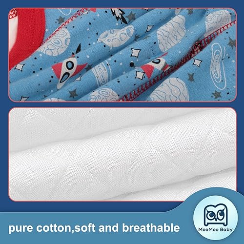 Vista 3 de MooMoo Baby Paquete de 8 pares de ropa interior de entrenamiento para ir al baño de algodón absorbente para niños y niñas, tallas 2T a 9T