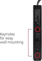 Vista 5 de GE 54626 Protector de sobretensiones de 6 tomas, 2 unidades, cable de extensión de 2 pies, 450 julios, enchufe resistente, tapas de seguridad