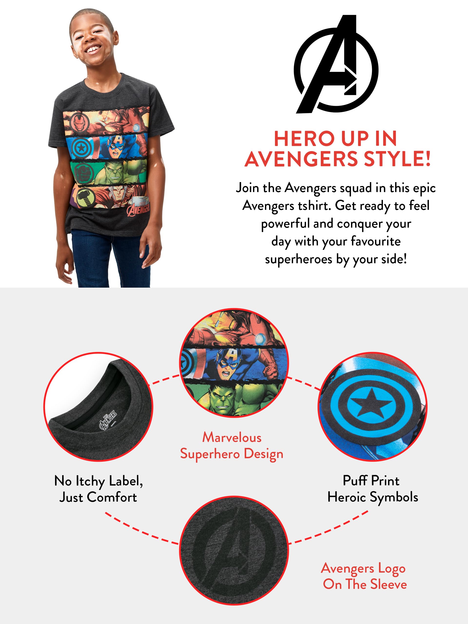 Marvel Avengers - Camiseta para niño - Vengadores