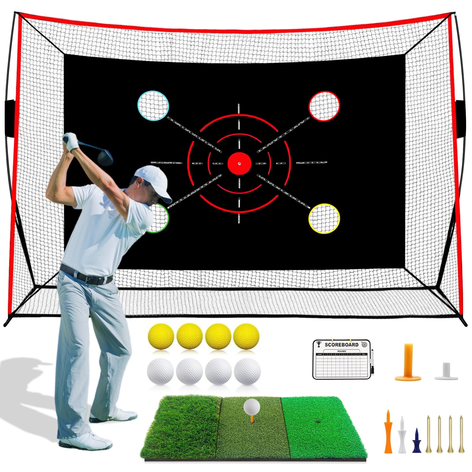YKIOKE 10x7ft Golf Net