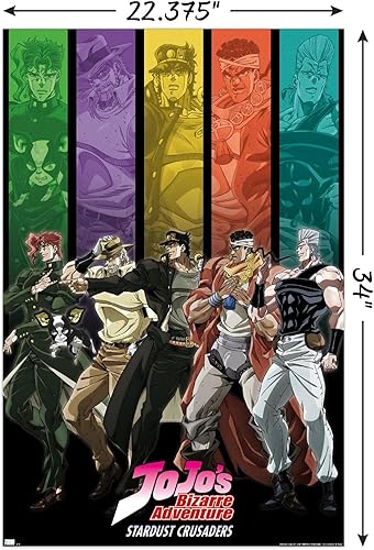 Miniatura 3 de Trends International JoJo's Bizarre Adventure - Póster de pared con barras de grupo, 22.37 x 34.00 pulgadas, versión sin marco