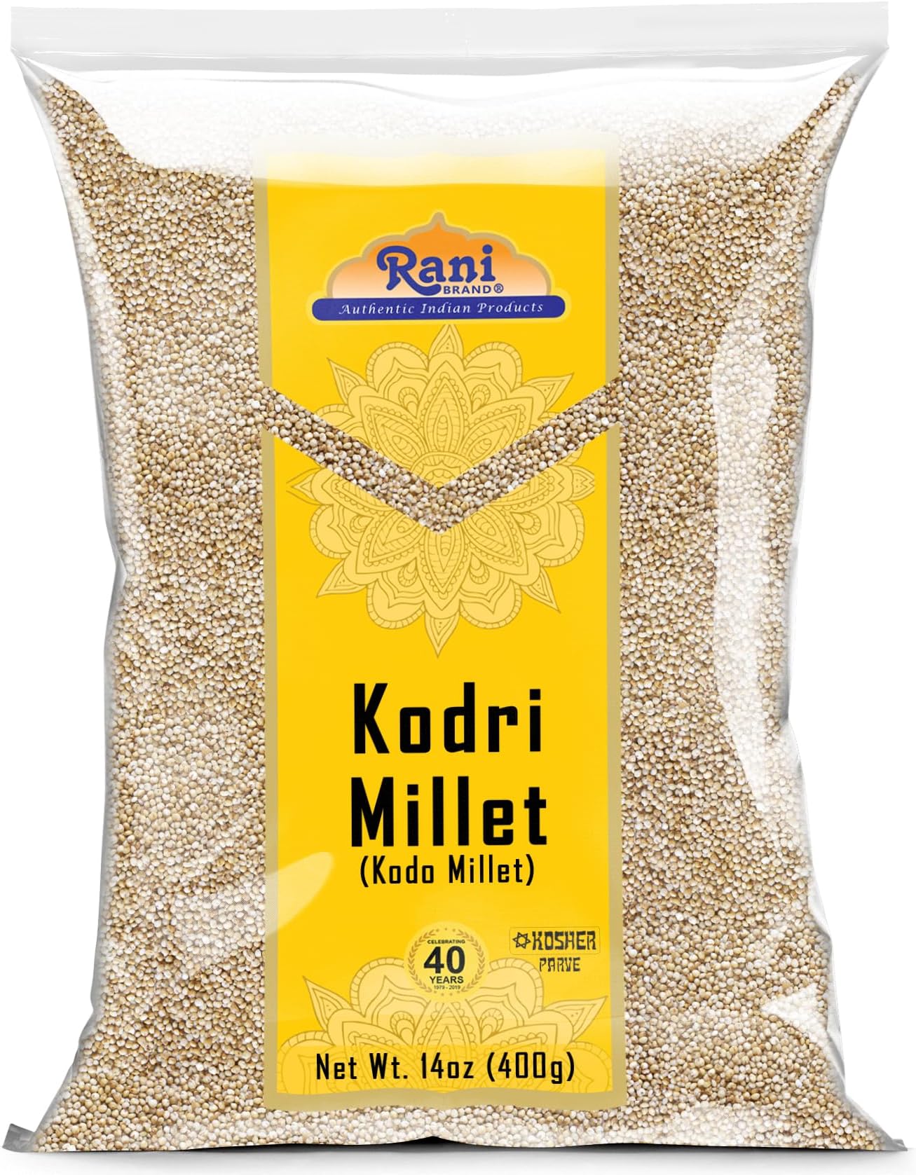 Rani Kodri (Polished Kodo Millet Seeds) Ancient Grains 400g (14oz) ~ All Natural | Gluten Friendly | NON-GMO | Kosher | Vegan | Indian Origin (Varagu/Kodra/Harka)