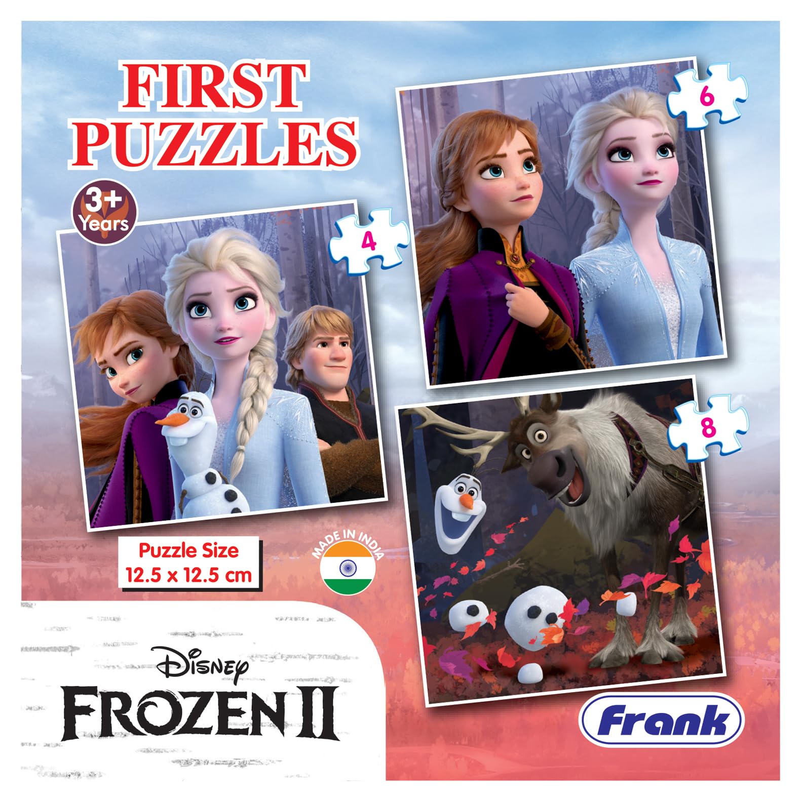 Frank Disney Frozen II First Puzzles - A Set of 3 Jigsaw Puzzle for Kids Above 3+ Years - Fun & Challenging Brain Booster Games - for Focus and Memory - 13706 (B07ZTQMSLF) Amazon Price History, Amazon Price Tracker