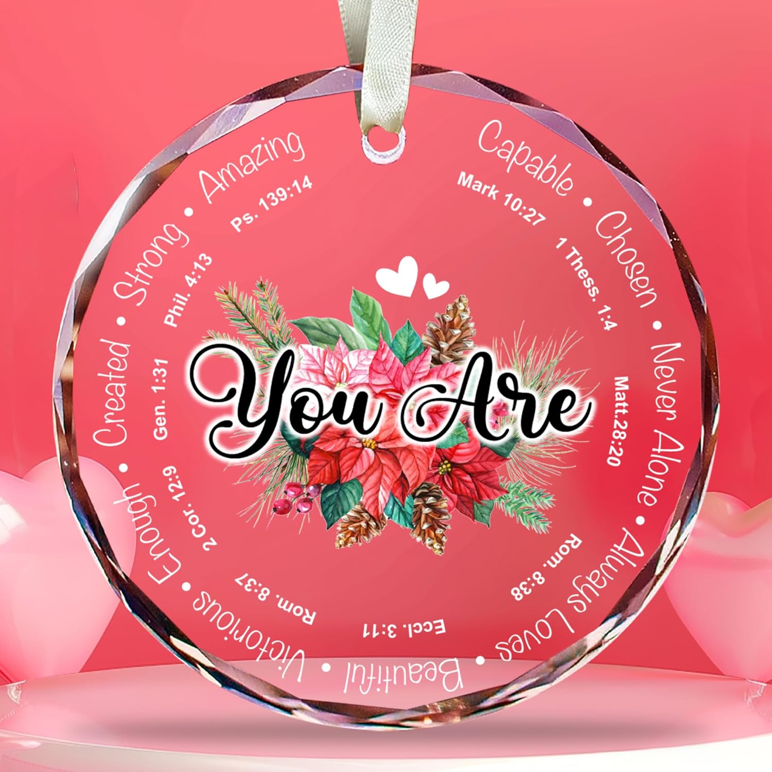 Christian Crystal Ornaments Gift for Women You are Bible