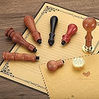 Vista 6 de PATIKIL Mango de sello de cera solamente, mango de madera de repuesto para sello de invitación de boda, tarjeta de invitación de boda, estilo sobre
