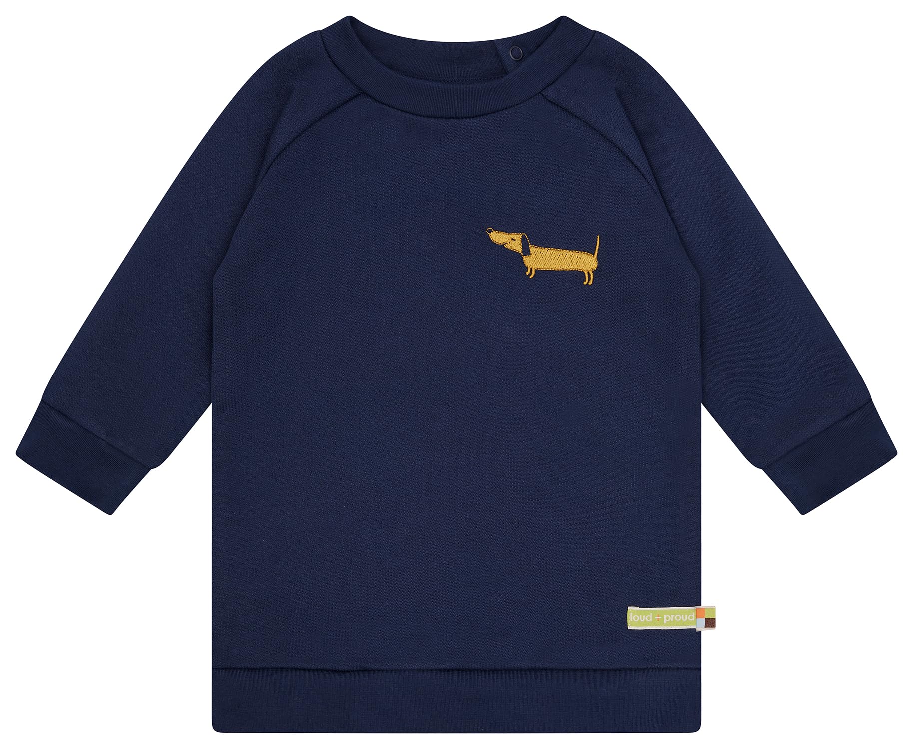 loud + proud Mädchen Weiches Sweat, GOTS Zertifiziert Kinderkleid