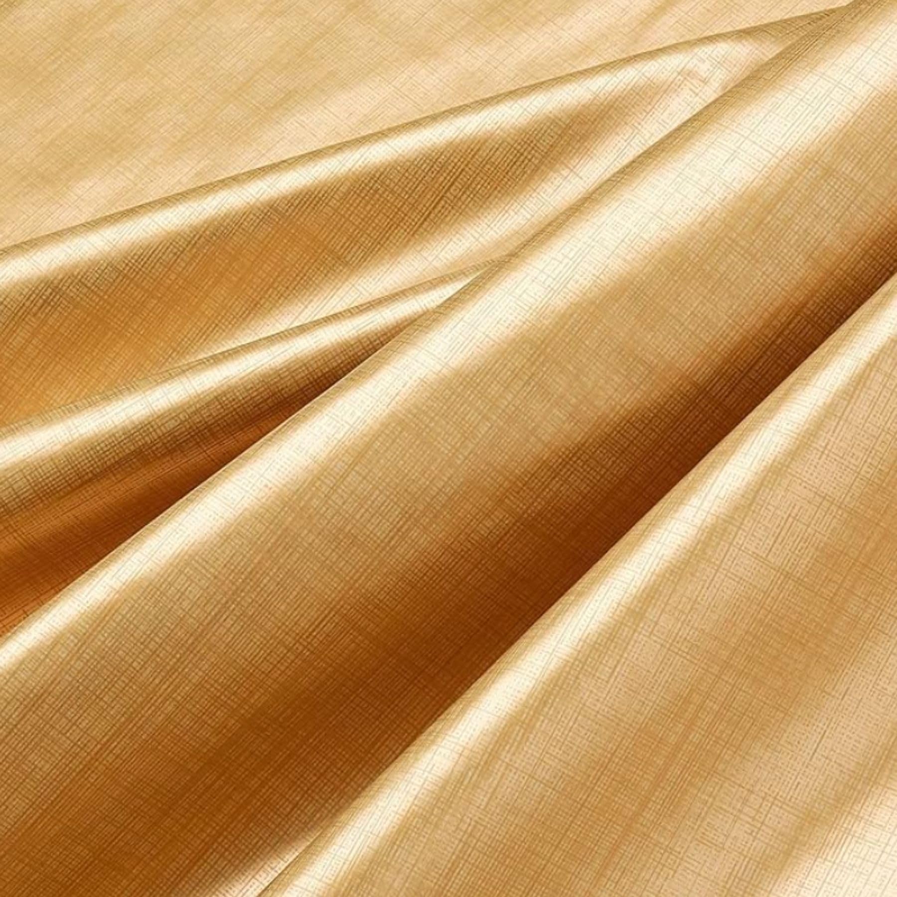 Nappe Toile Cirée Effet Tissage Or Facile à Nettoyer Grand Format 350x140cm