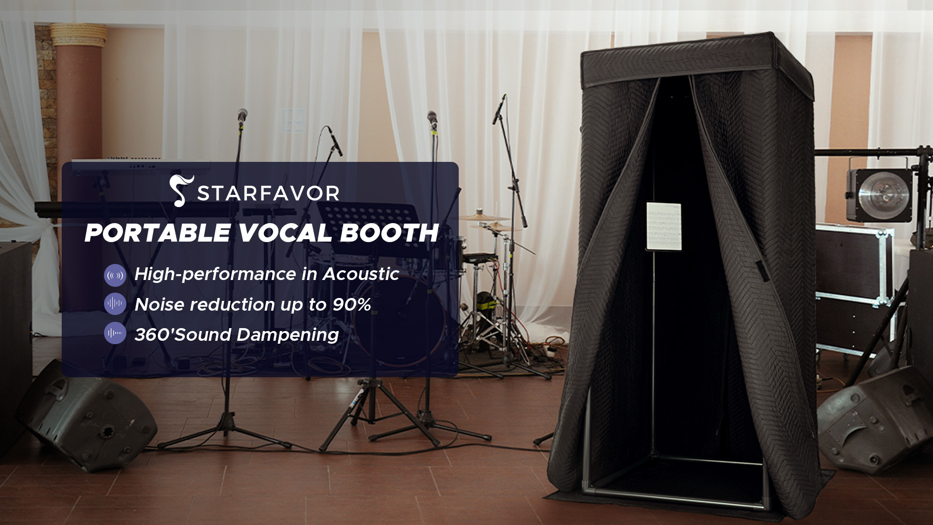 Amazon.com: Starfavor Portable Vocal Booth for Recording Echo-Free