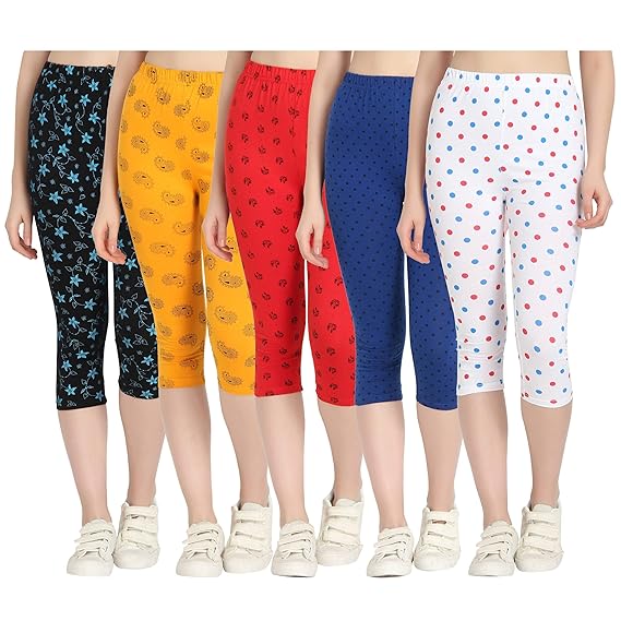 Printed Capri for Womens/Girl Pack of 5