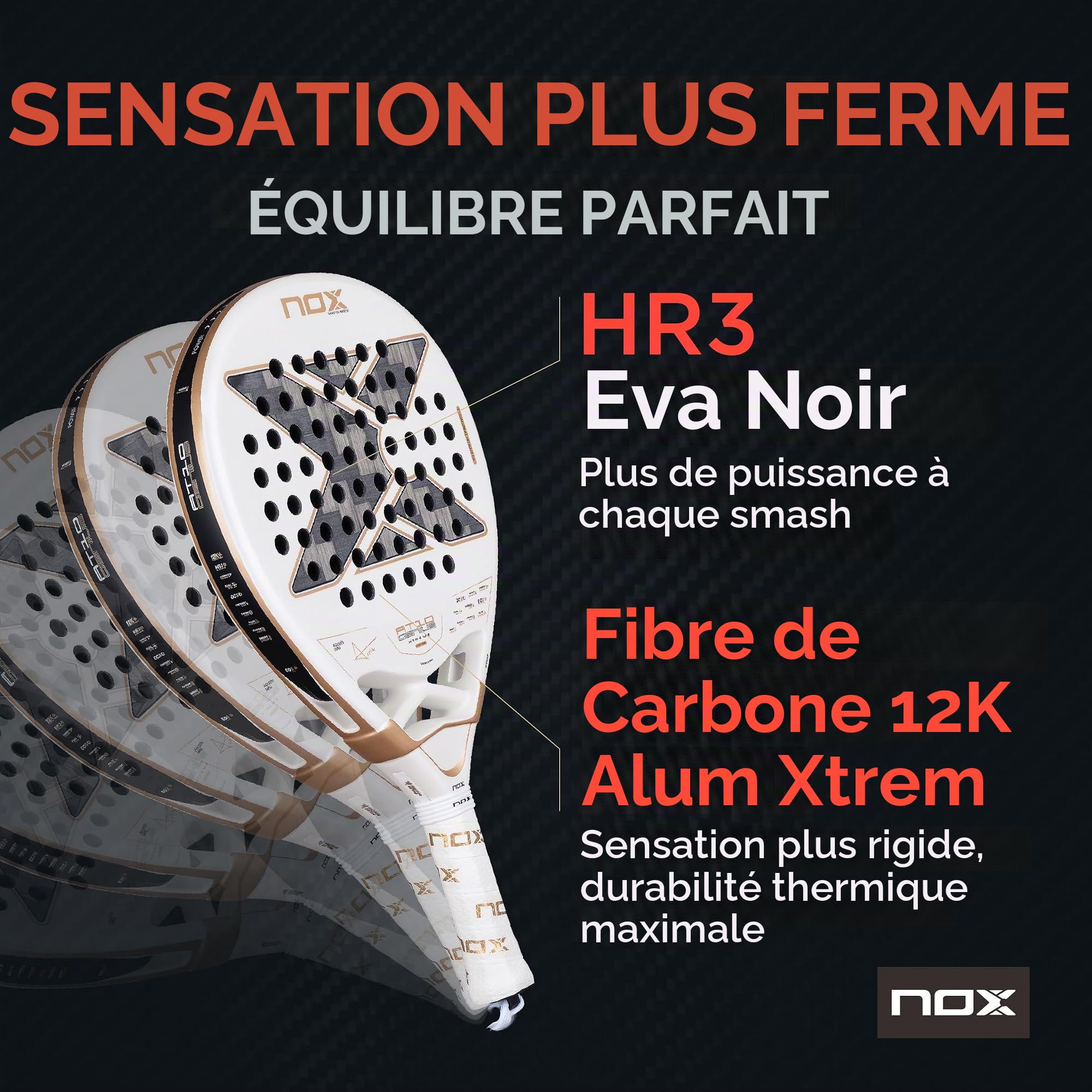 NOX Raquette de Padel AT10 Genius 12K Alaun Xtrem 2026 | Agustin Tapia