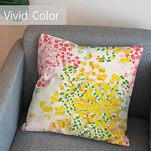 Miniatura 4 de Berkin Arts Fundas de almohada cuadradas decorativas para casa de campo, diseñadas con flores modernas, hechas de mezcla de poliéster, paquete de 2,