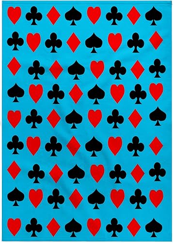 Miniatura 8 de Patrón de naipes de rosas 3D. Diseño genial. Toalla de mano de imagen popular, 15 x 22 pulgadas, azul
