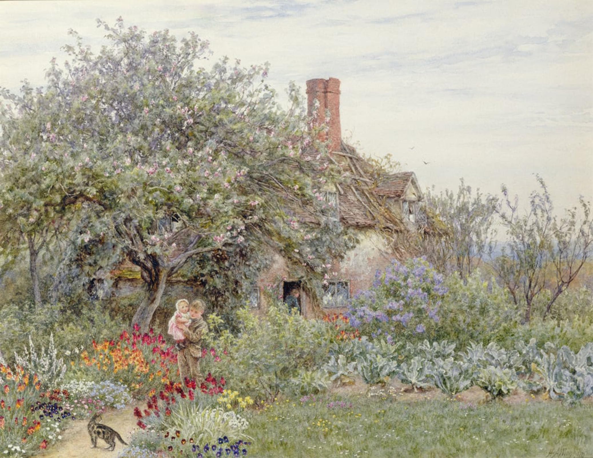 POSTERIIk Famous Modern Artwork Art Mural Near Hambledon by Helen Allingham Oil Paintings Pictures for Home Decor 60x90cm