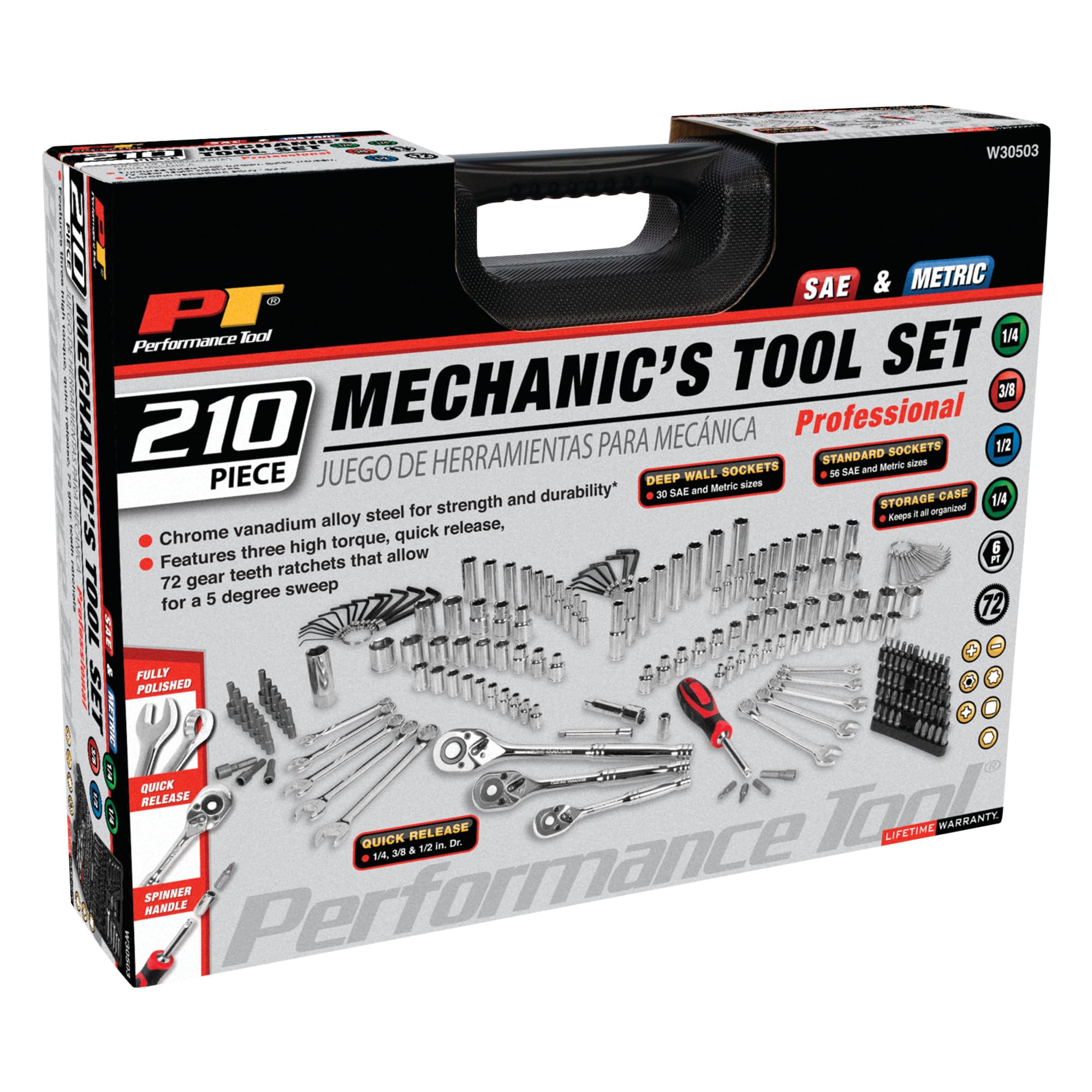 Amazon.com: Performance Tool W30503 210pc Mechanic's Tool Set