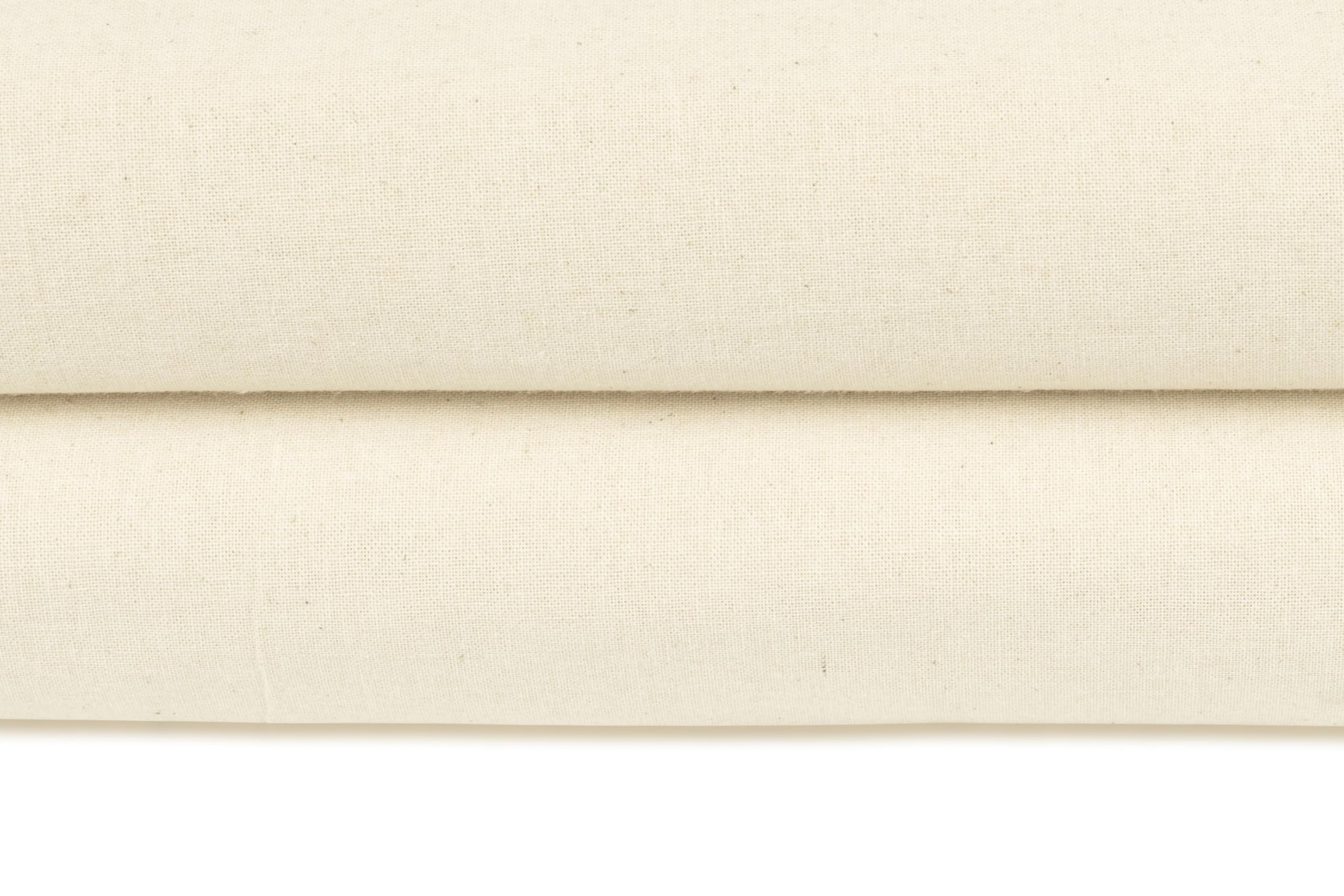 Alpha Textiles Cream 100% Cotton Natural Calico Unbleached Craft Fabric | Medium Weight Loomstate/Greige Fabric (Per Metre)