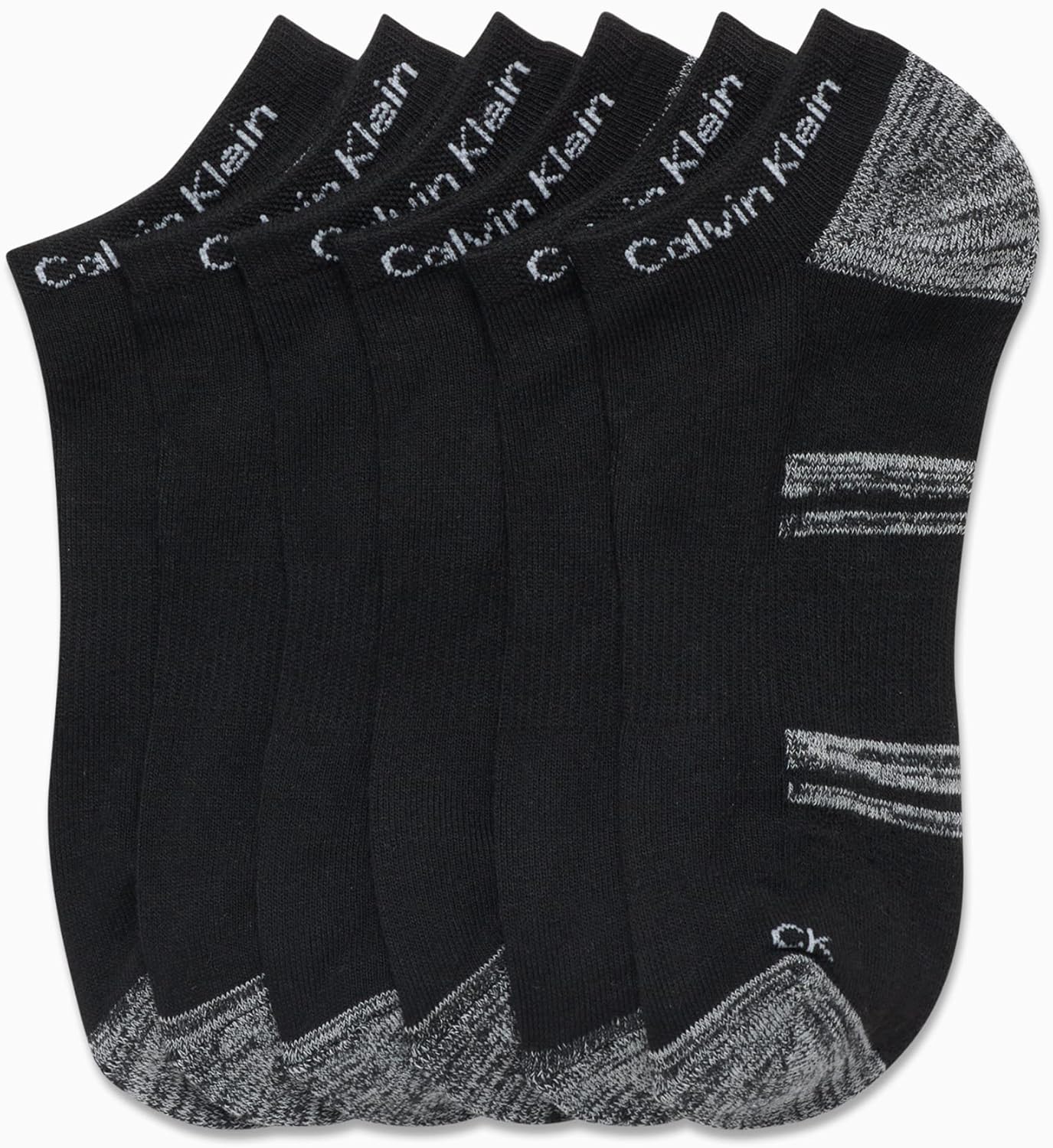 Calvin Klein Mens No Show Socks - 6 Pack Soft Cotton Blend Cushioned Athletic Low Cut Socks for Men for Sports and Running - Image 3