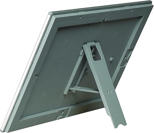 Miniatura 2 de M&T Displays Opti - Marco para póster con patas de soporte, 8.5 x 11 pulgadas, color plateado, perfil de aluminio de 1 pulgada, carga frontal, foto,