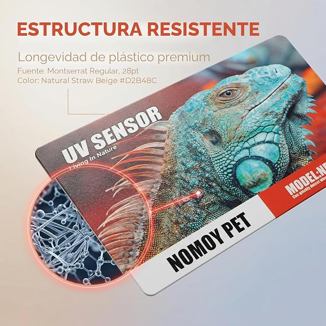 Foto 7 de 8 de Sensor UVB, Tarjeta de Prueba UV Medidas Fáciles para Pruebas UV de Reptiles
