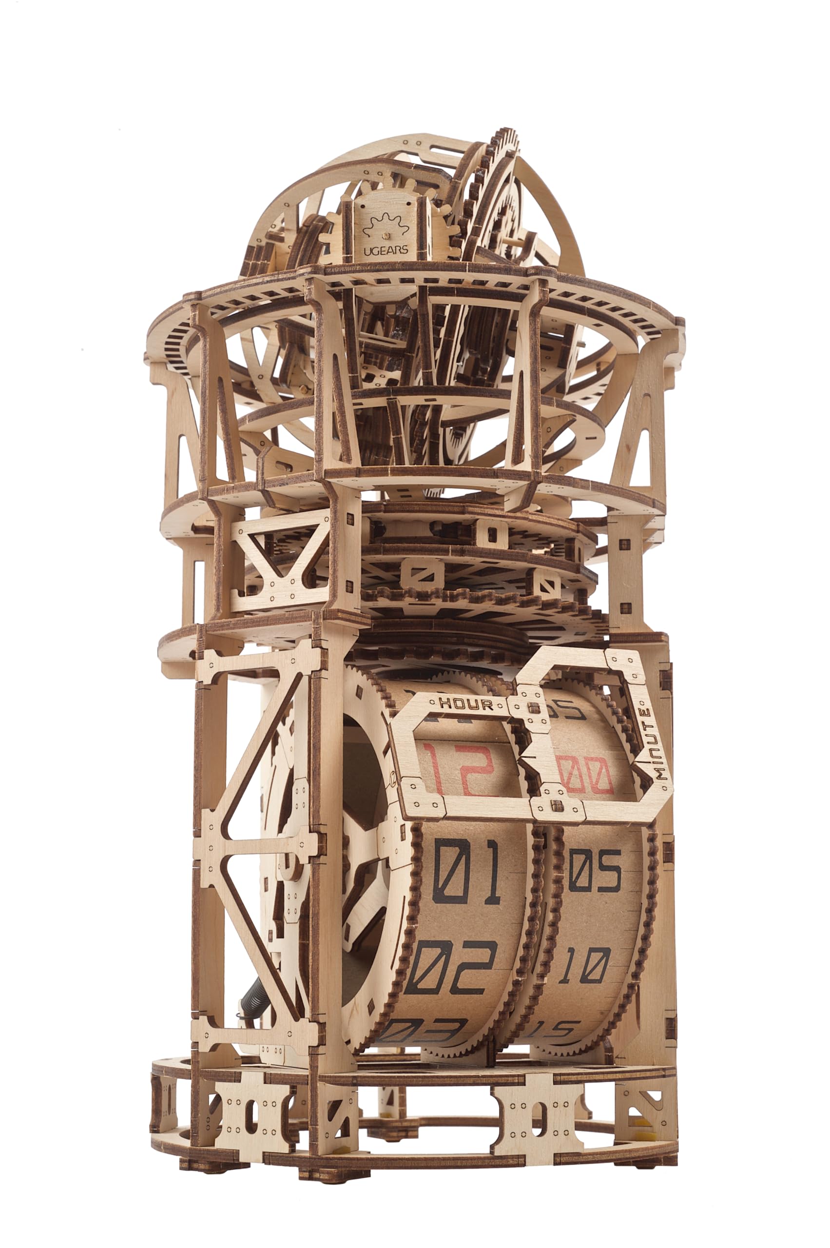 UGEARS Sky Watcher Tourbillon Orologio da Tavolo - Puzzle 3D in Legno Funzionali per Adulti Kit Orologio Meccanico - Kit Modelli in Legno DIY da Assemblare per Adulti - 3D Puzzle del Papà - 338 Pezzi