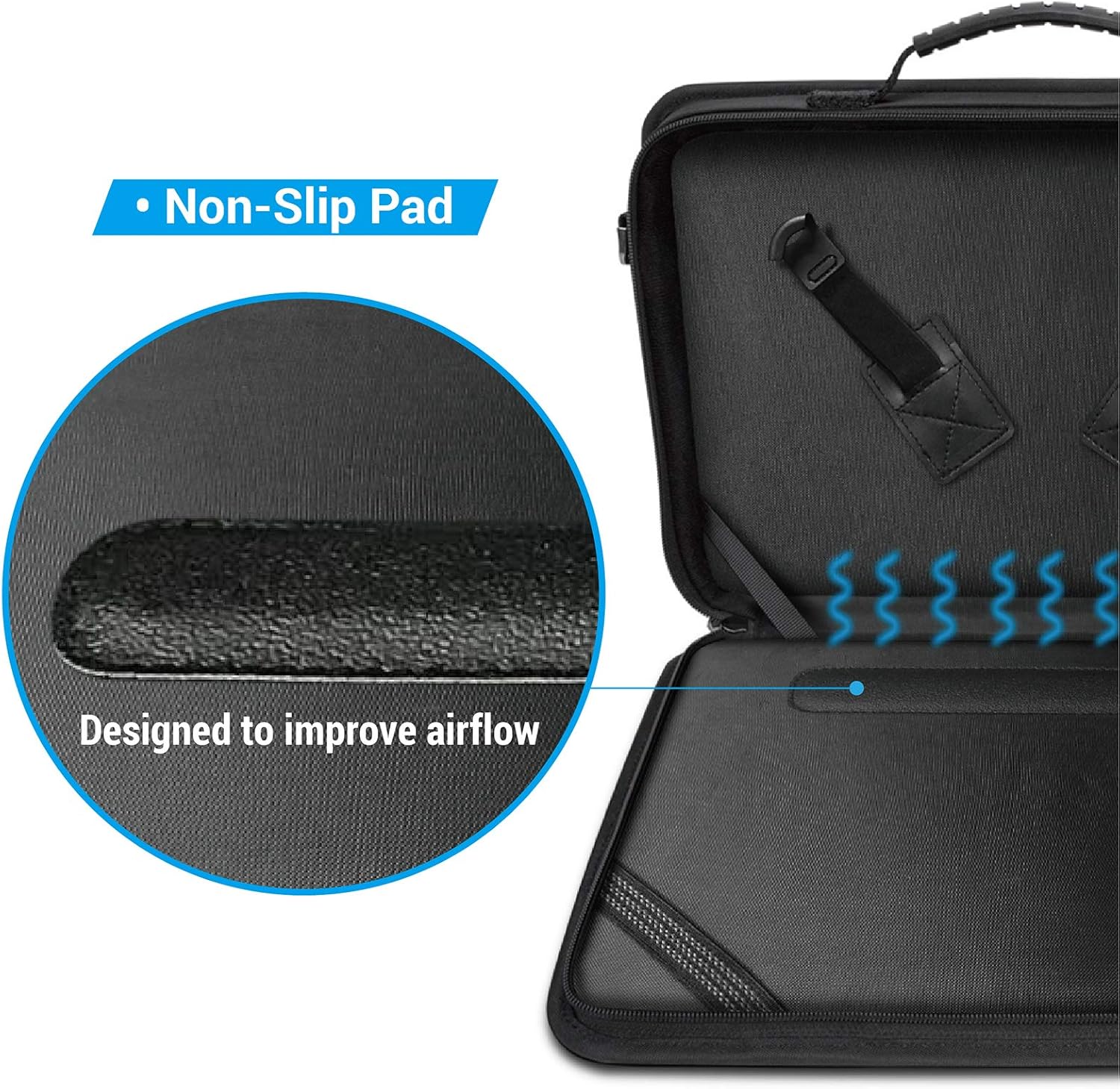 iBenzer Stay in 2.0 13 Inch Shockproof Protective Always On Laptop Sleeve Case for 13.3 MacBook, Chromebook, Surface, Ultrabook, Black LS-BPS-0113BK