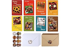 Thanksgiving Cards for Clients, 120 Sets Bulk Blank Note Cards