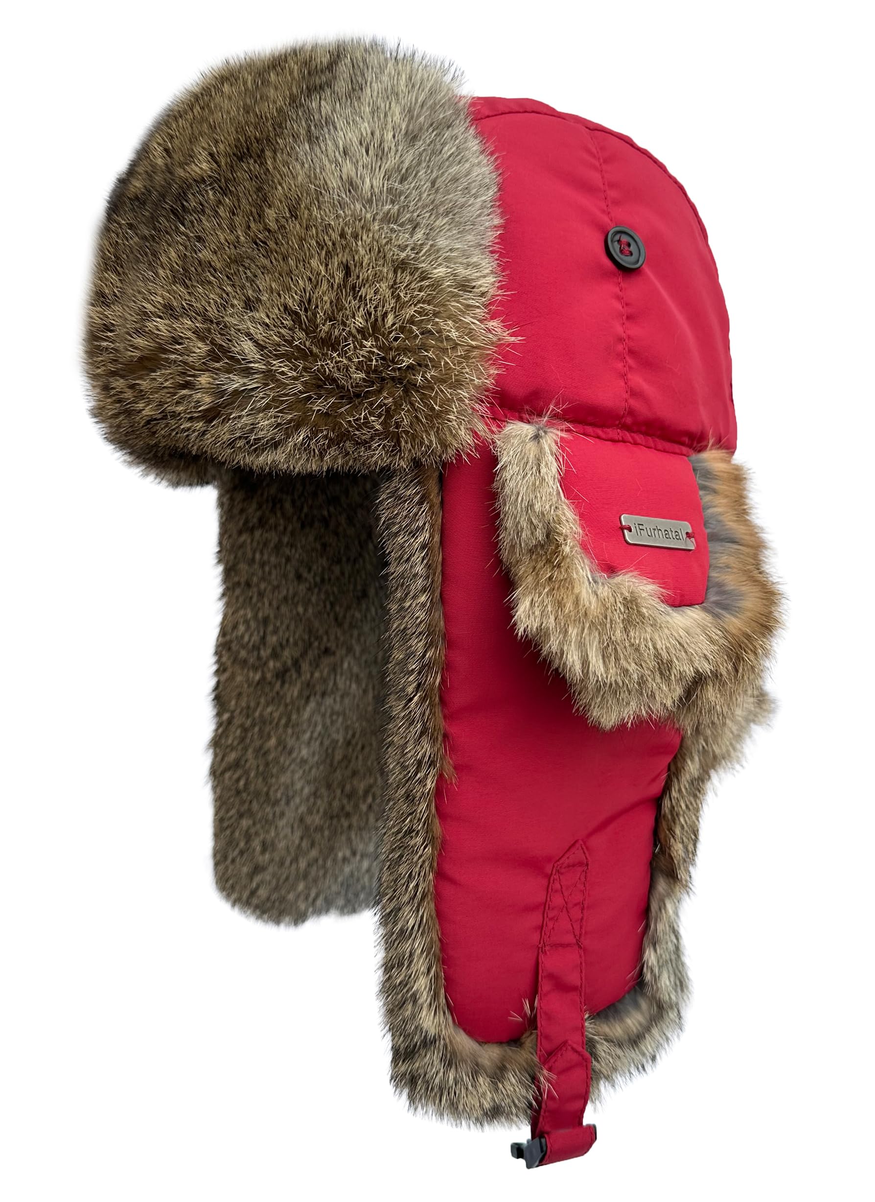 Winter Trapper Hat for Men Women 100% Real Rabbit Fur Russian Fur Winter Ushanka Hat Men Aviator Hat Mens Trapper Hat