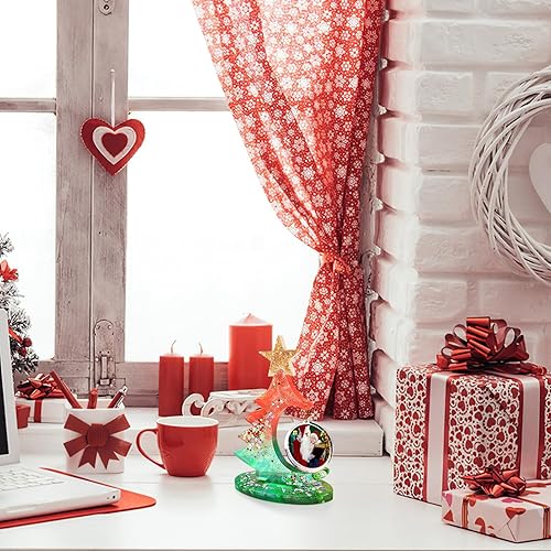 Miniatura 9 de IMIKEYA Moldes de resina para marco de fotos molde de marco de imagen de árbol de Navidad 3D, marco de fotos de bricolaje, molde de silicona de