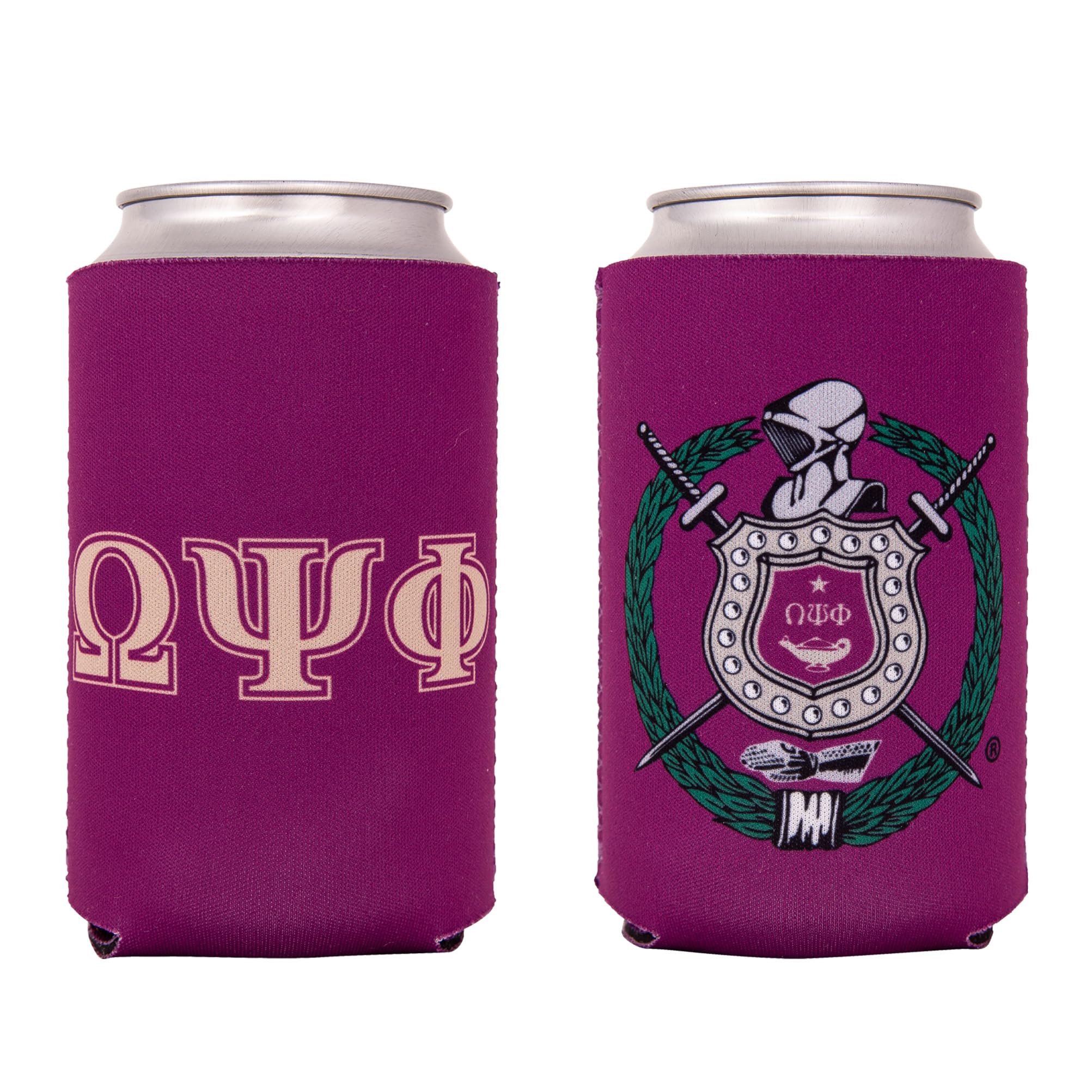 Desert Cactus Omega Psi Phi Can Insulator Beverage Cooler OPP Divine 9 Foam Beverage Holder (2)