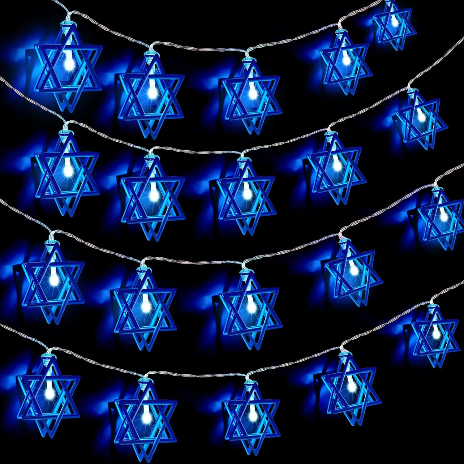 Baquler 4 Pcs Chanukah Hanukkah Light Decorations Menorah