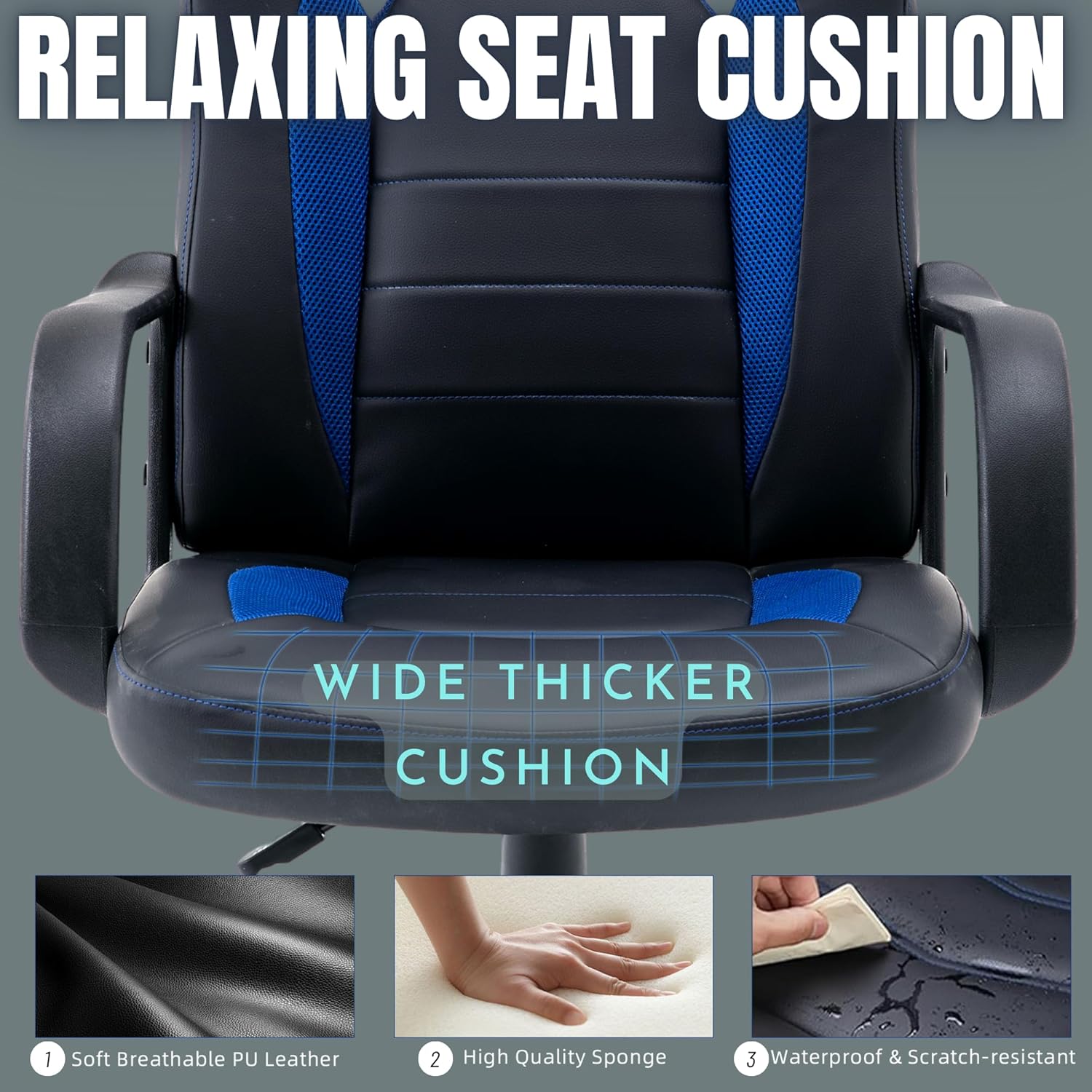 Video Game Chair Computer Gaming Racing Ergonomic for Teens Adults Kids Gamers Home Office Executive Task Desk