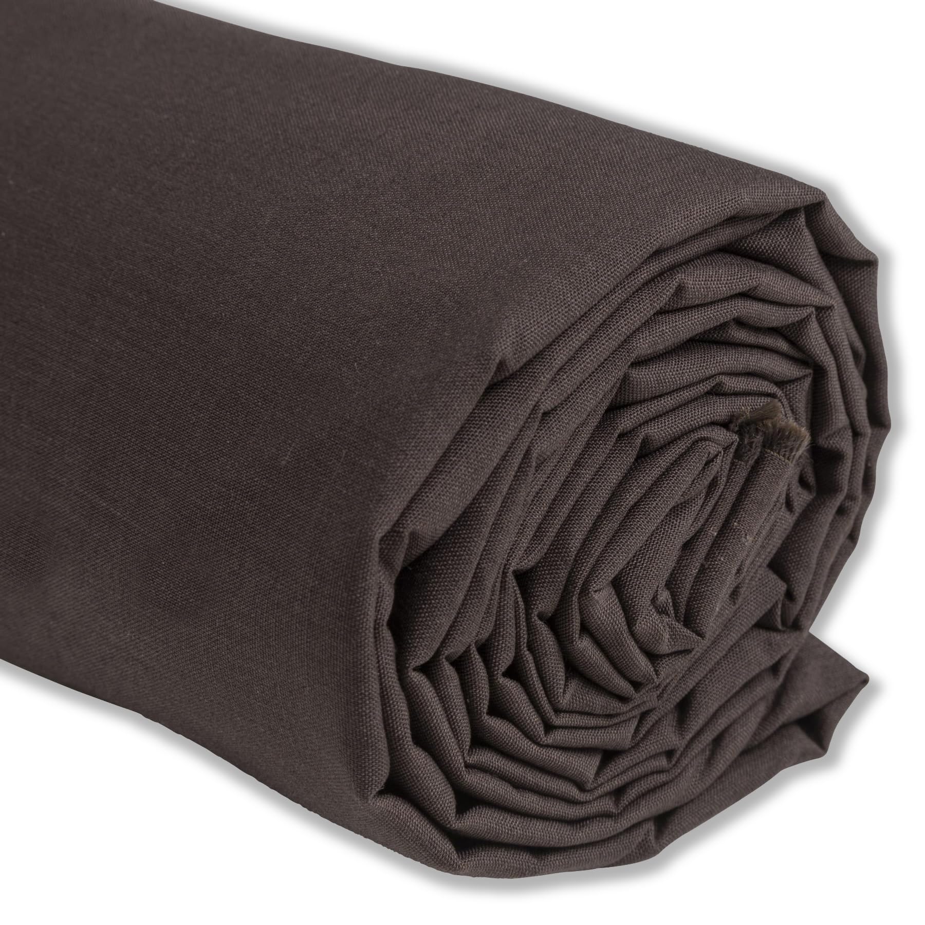IPEA Brown Poplin Cotton Fabric - 200 cm x 150 cm - Made in Italy - Fabric by The Metre for Sewing, Clothing, Linings, Furnishings, Accessories, Patchwork, Plain Fabric for Sewing
