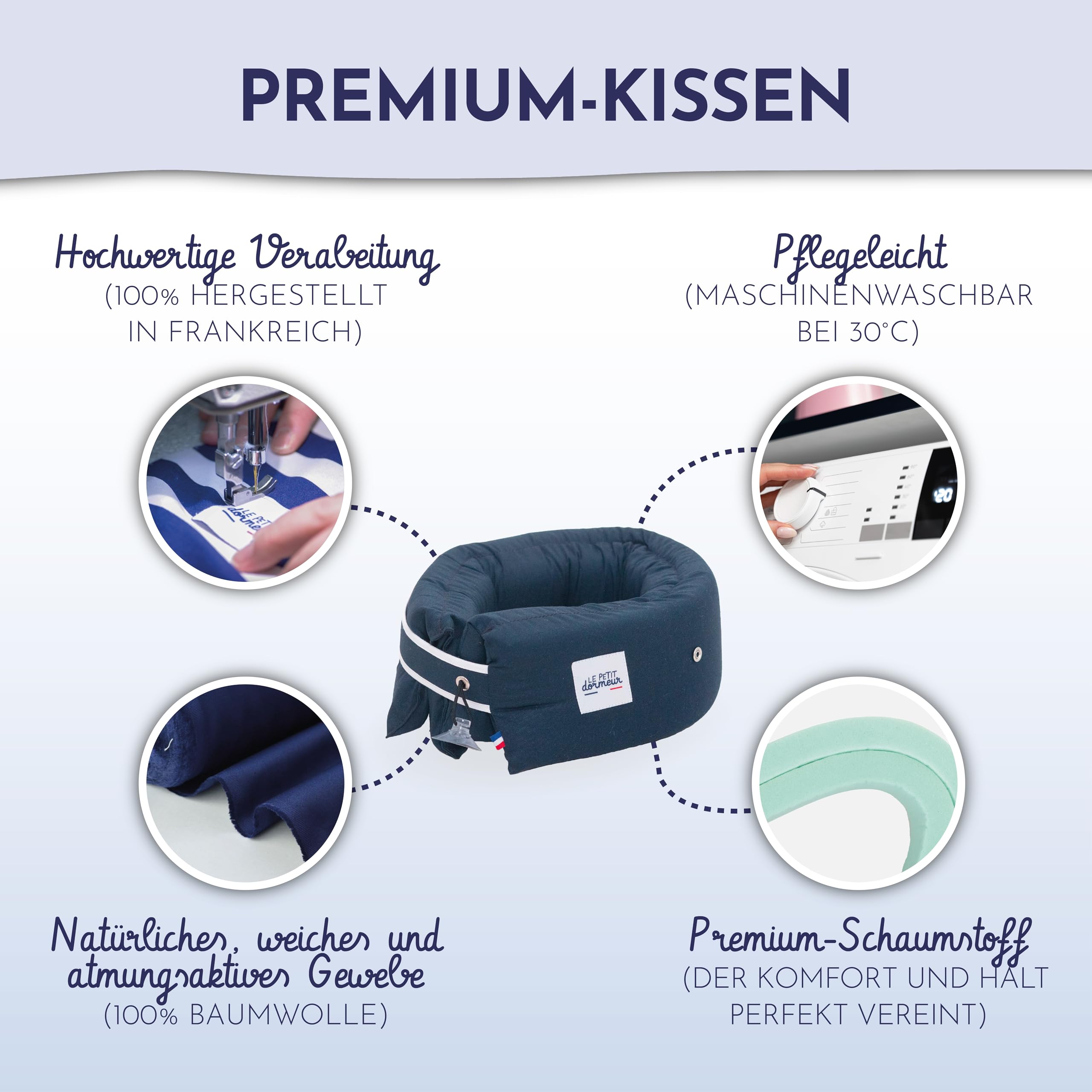 Nackenkissen Flugzeug – Ergonomisches 3-in-1 Nackenhörnchen & Flugzeug Kissen – Ultra Bequemes Reisekissen – Praktisch & Kompakt – Maschinenwaschbar