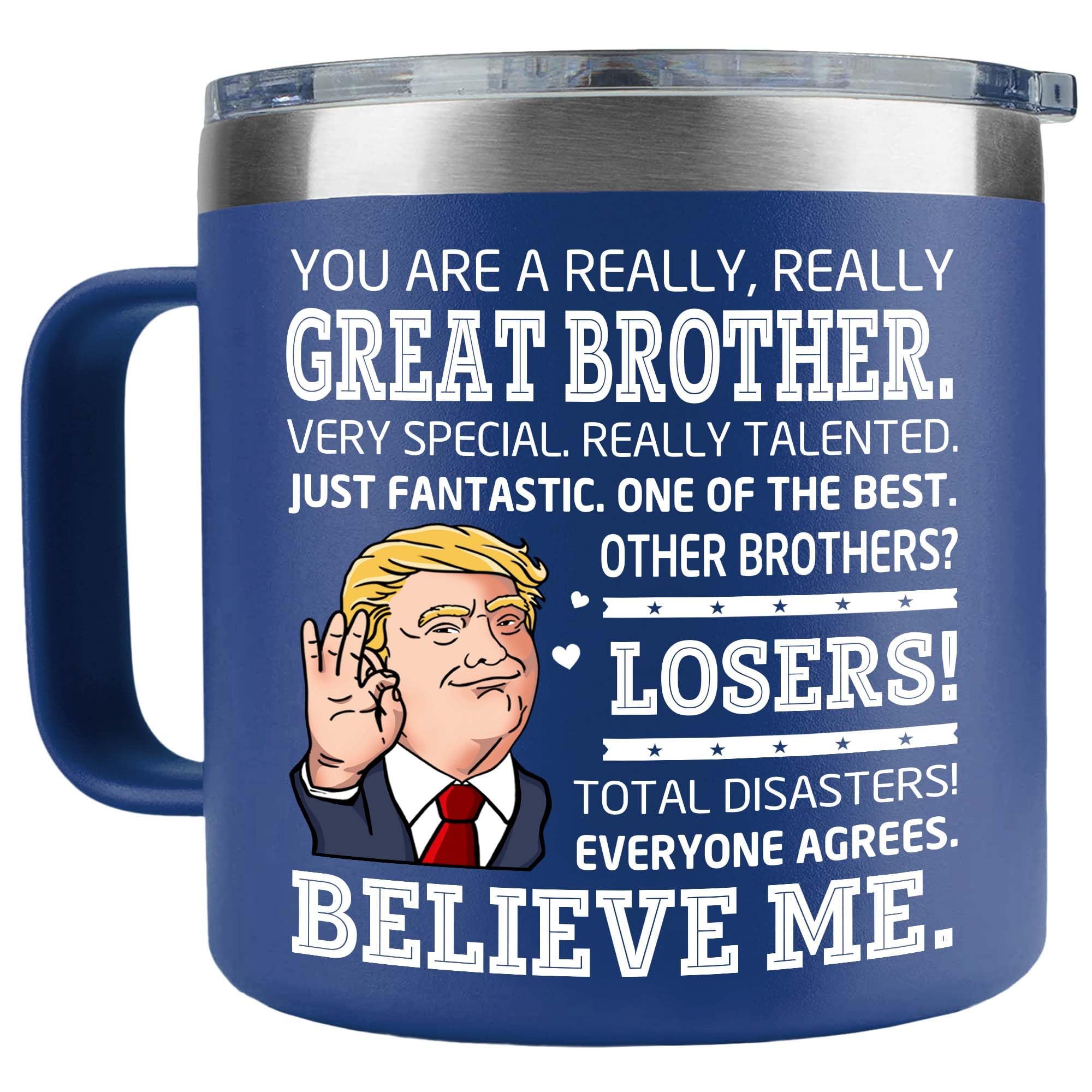 BECHUSKY Christmas Tumblers For Brother - Great Brothers Mug - Gift Ideas for a Brother - Mugs For