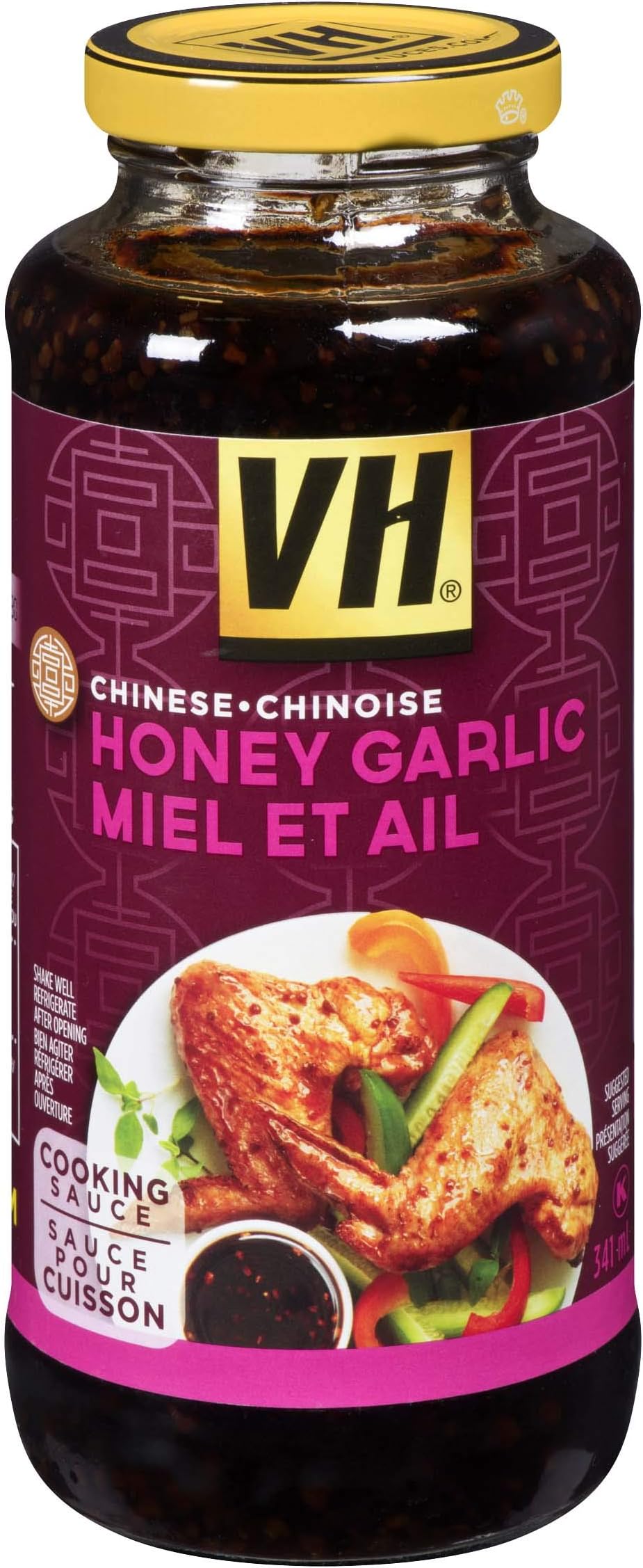 VH Honey Garlic Cooking Sauce, 341ml/11.5oz/jar, (Imported from Canada)