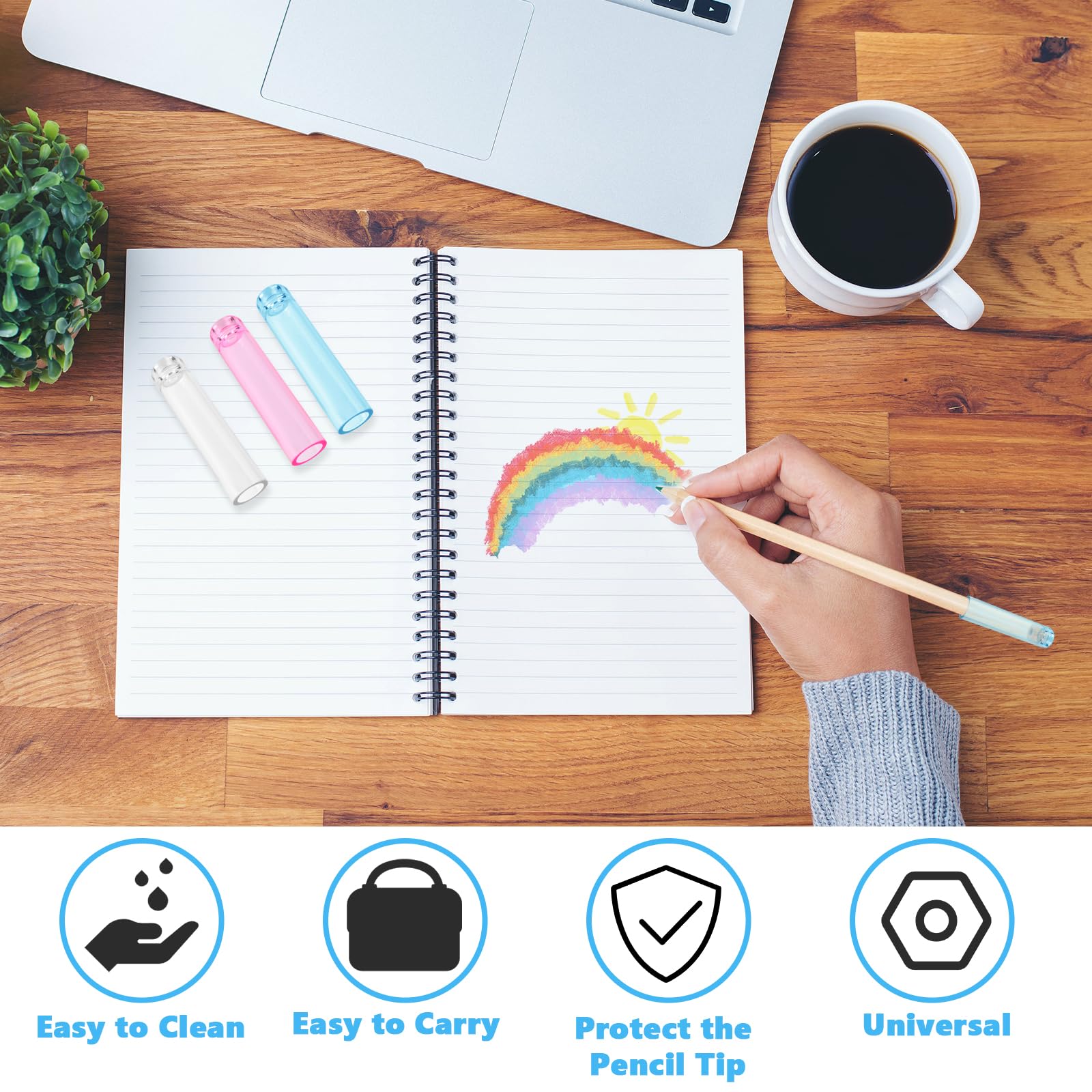 鉛筆キャップ Amazon.co.jp: Maxqzin 鉛筆キャップ 24個 クリアペンシルトッパー