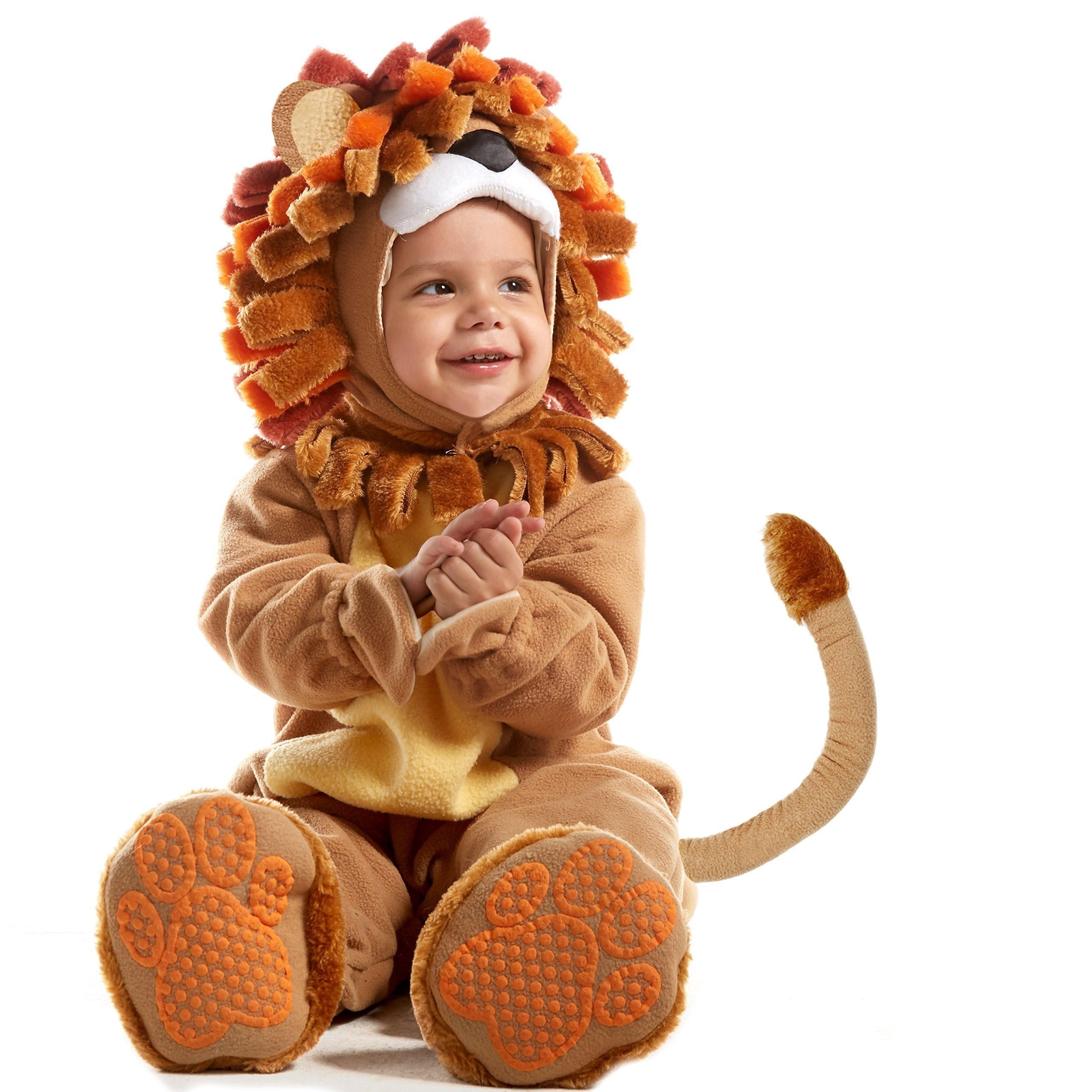 Spooktacular Creations Halloween Lion Costume Toddler with Toy Zebra, Kids Lion Costume for Baby Halloween Dress Up Party