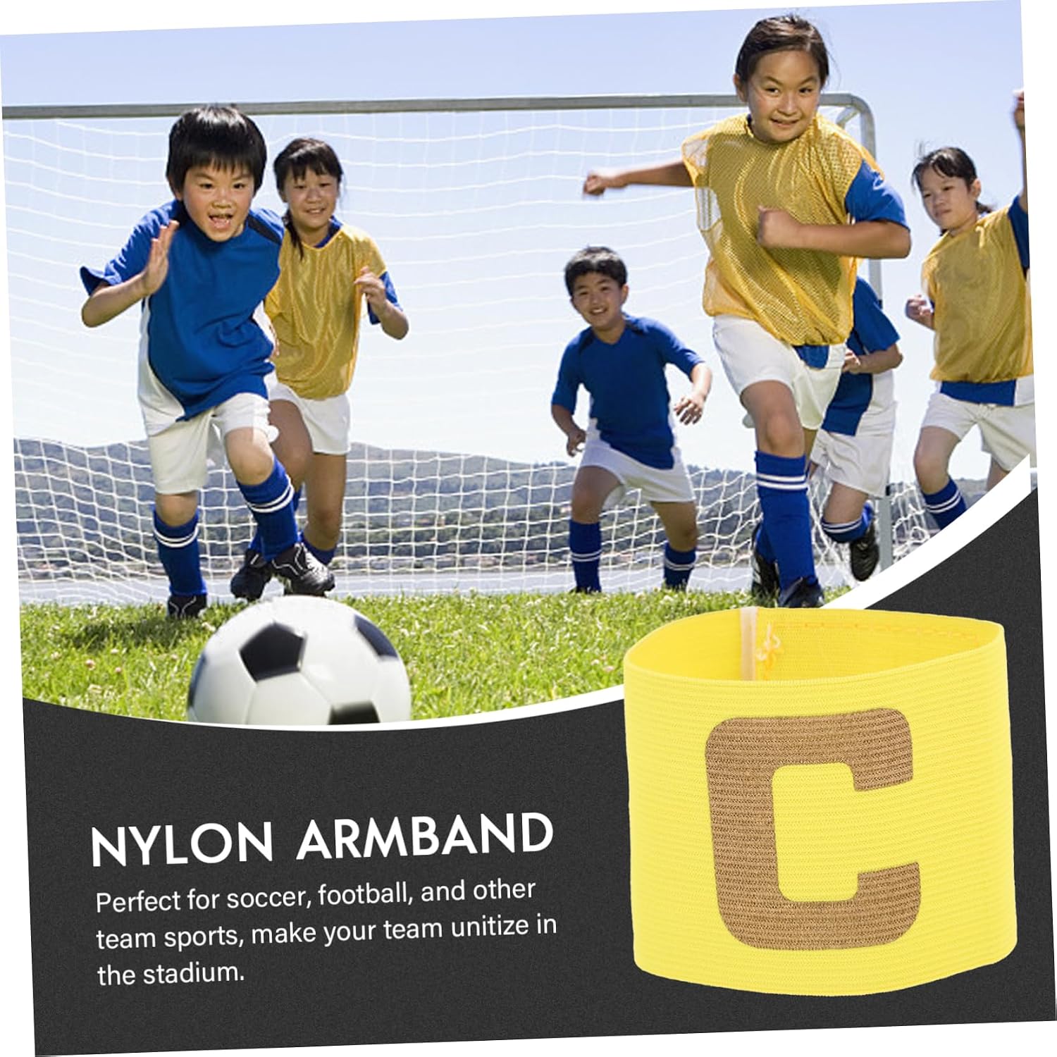 Nylon Material Captains Armband Bright Color Design for Soccer Basketball Boys and Girls Adults