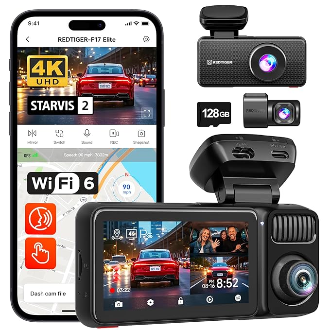 Redtiger F17 Elite 4K Dash Cam