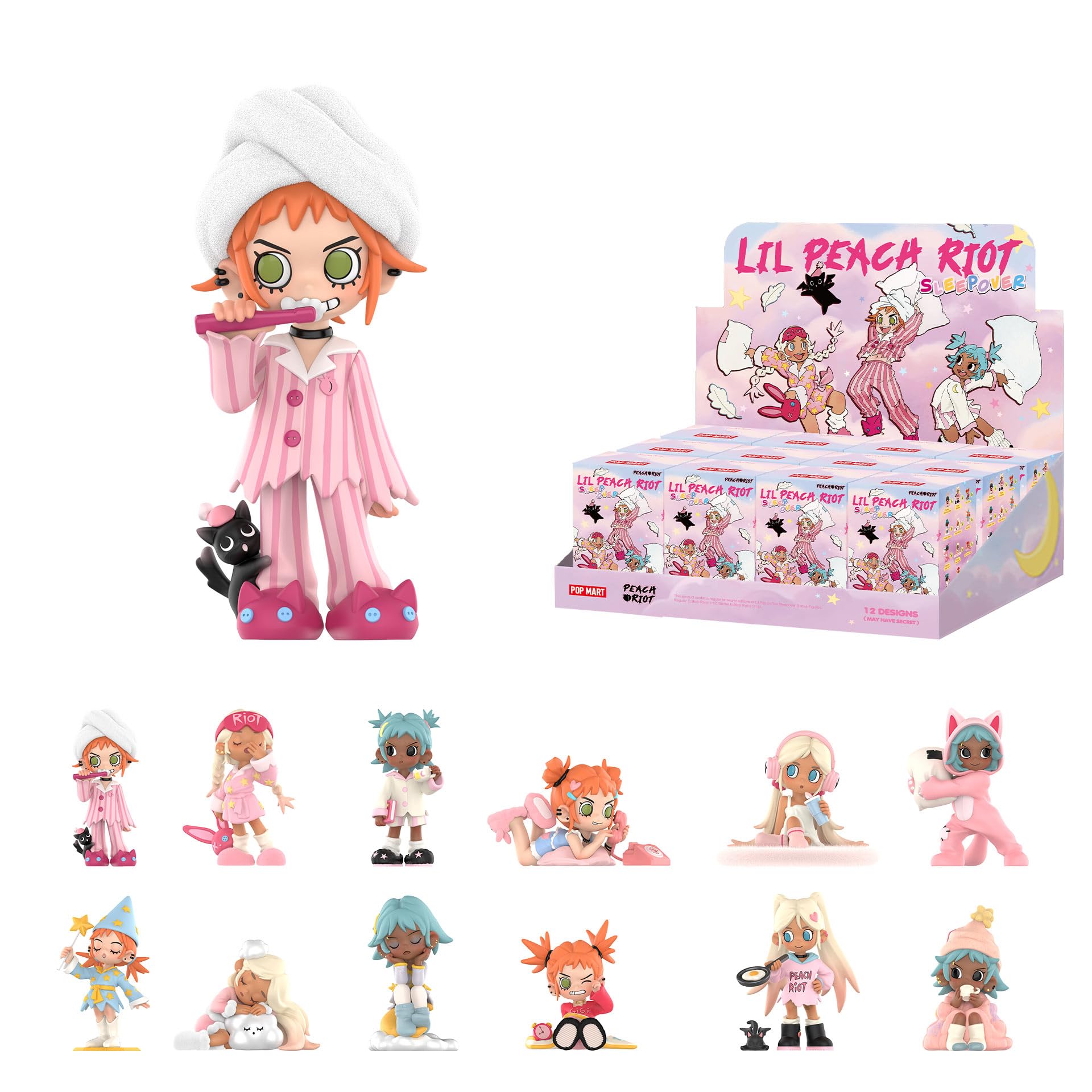 Lil Peach Riot Sleepoverポップマート　7種set Amazon.com: POP MART Lil Peach Riot Sleepover Series Blind Box