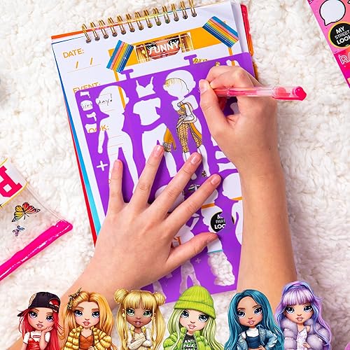 Miniatura 7 de Rainbow High Fashion Runway by Horizon Group USA, Dress Up 6 muñecas troqueladas, más de 100 accesorios incluyendo telas y calcomanías