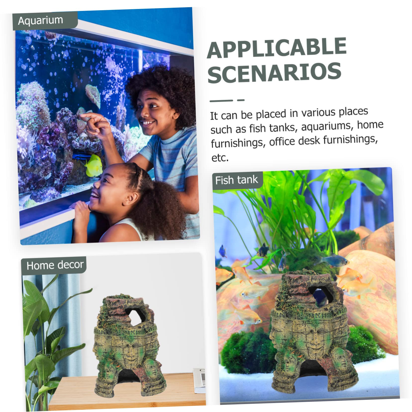 DOITOOL Decoración Natural para Reptiles Escondite Decorativo para Terrarios Cueva de Resina para Reptiles Añade un Toque Vívido Tu Terrario para Serpientes y Lagartos Decoración
