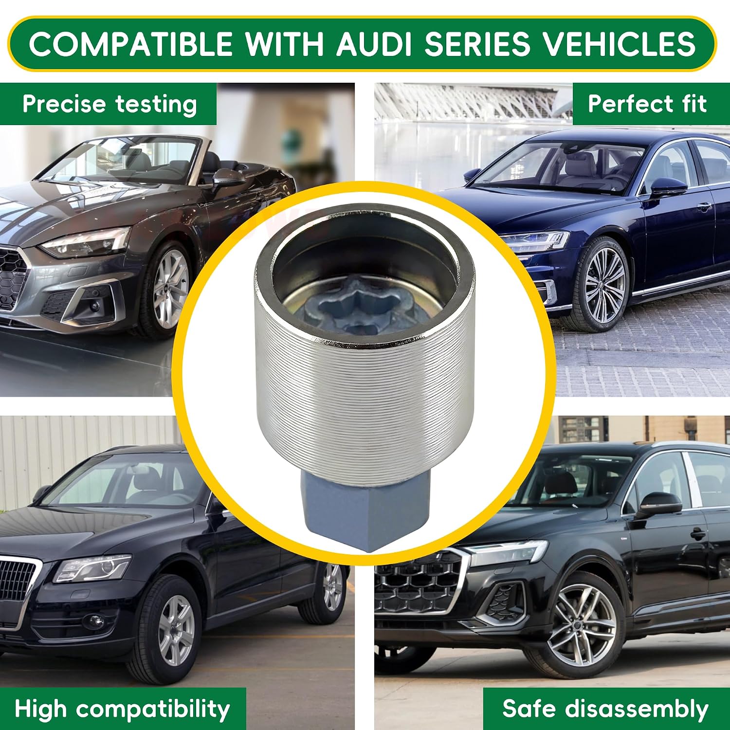 #S/816 for Audi Wheel Locking nut Key Compatible with Audi A3 A4 A5 A6 A8 Q3 Q5 Q7 Wheel Lock Key,Anti-Theft Lug Nut Removal Tool